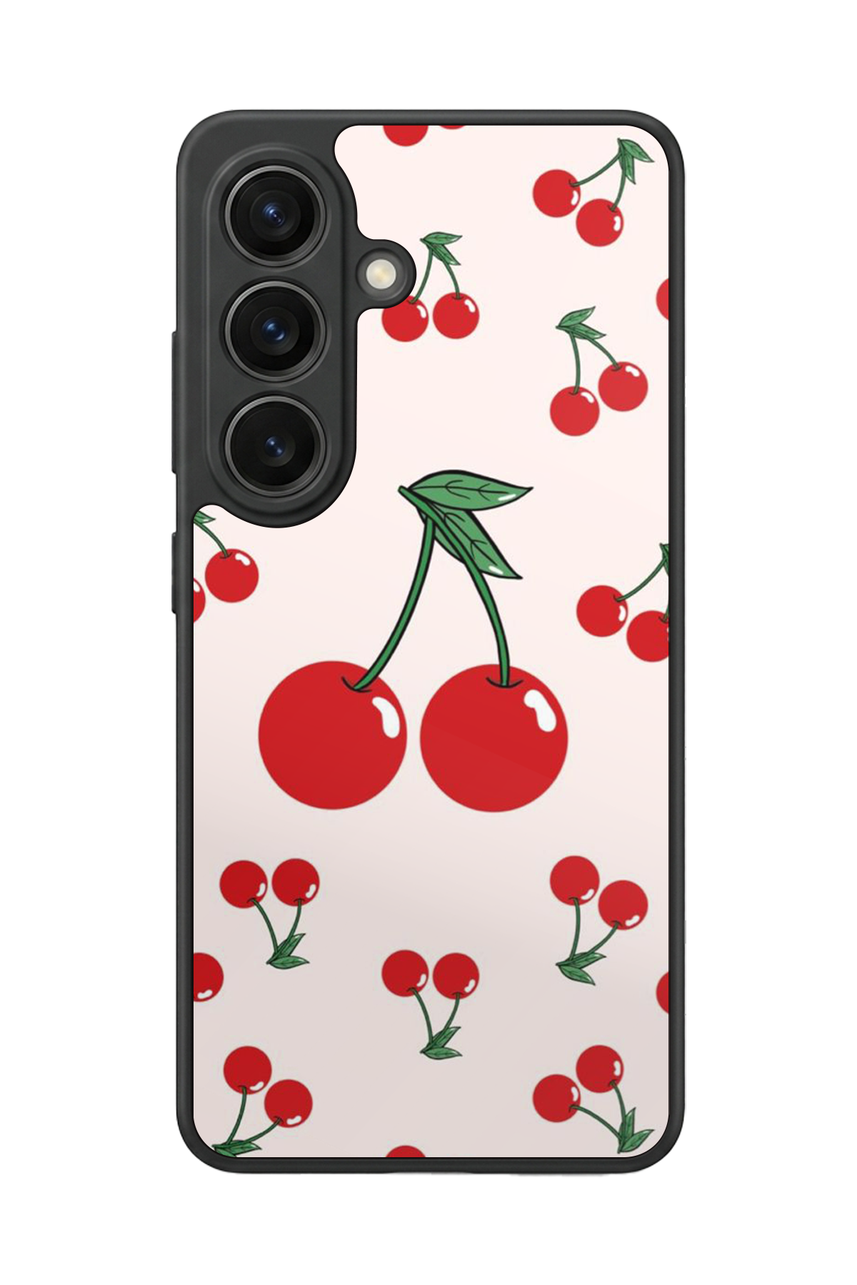 Samsung Galaxy S26 Uyumlu Kiraz Tasarımlı Glossy Premium Kılıf