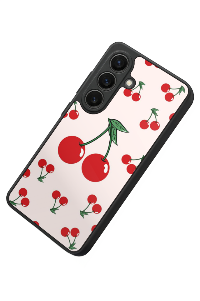 Samsung Galaxy S26 Uyumlu Kiraz Tasarımlı Glossy Premium Kılıf