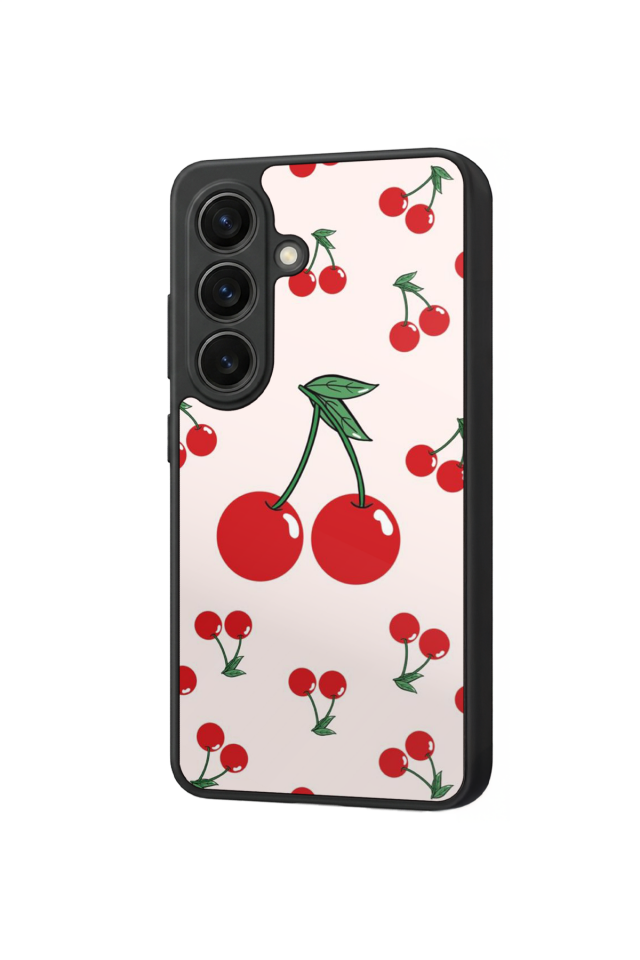 Samsung Galaxy S26 Uyumlu Kiraz Tasarımlı Glossy Premium Kılıf