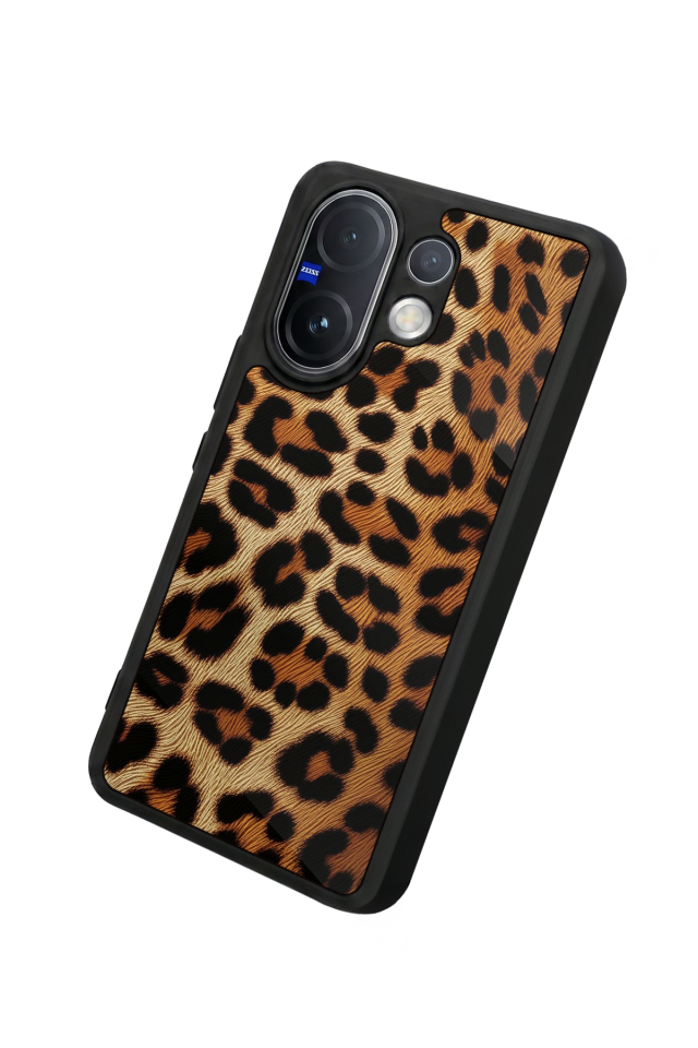 Vivo V60 Uyumlu Leopar Tasarımlı Glossy Premium Kılıf