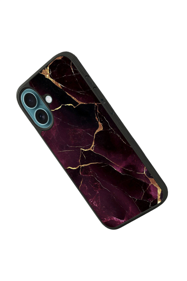 iPhone 16 Uyumlu Mermer Marble Tasarımlı Glossy Premium Kılıf