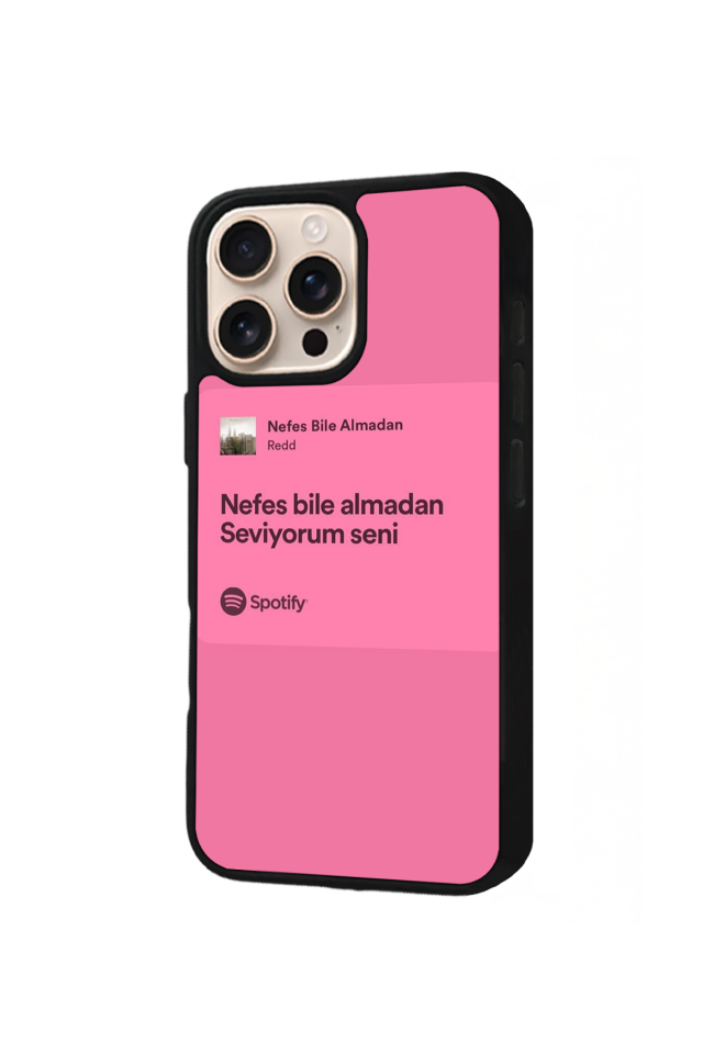 iPhone 16 Pro Uyumlu Sarki Sozleri Tasarımlı Glossy Premium Kılıf