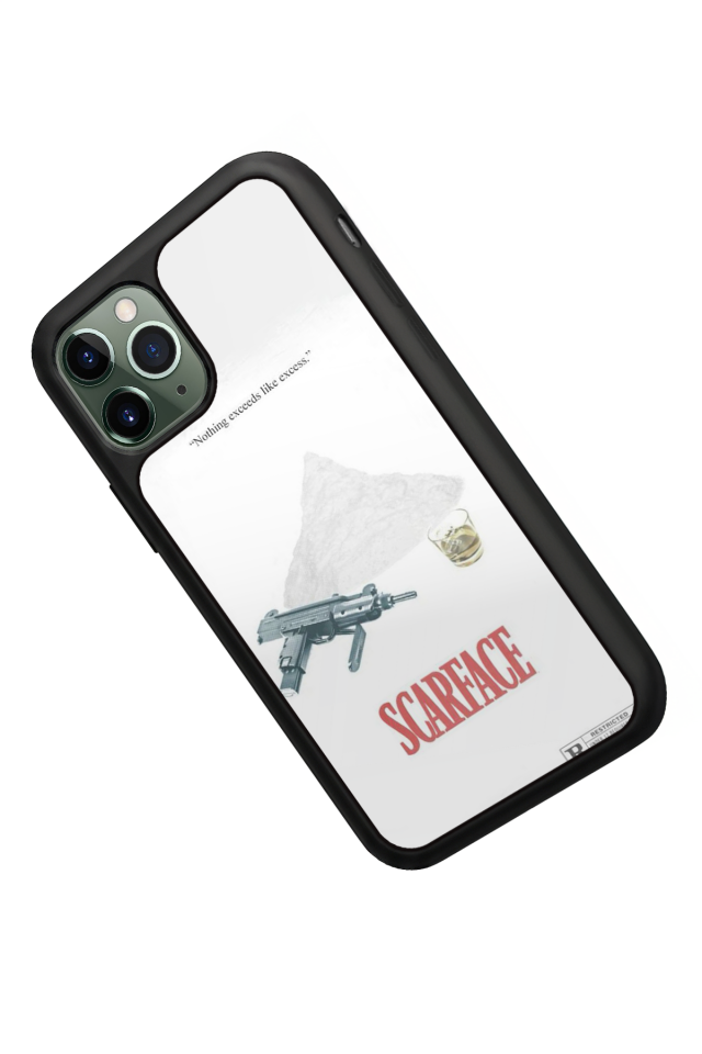iPhone 11 Pro Max Uyumlu Scarface Tasarımlı Glossy Premium Kılıf
