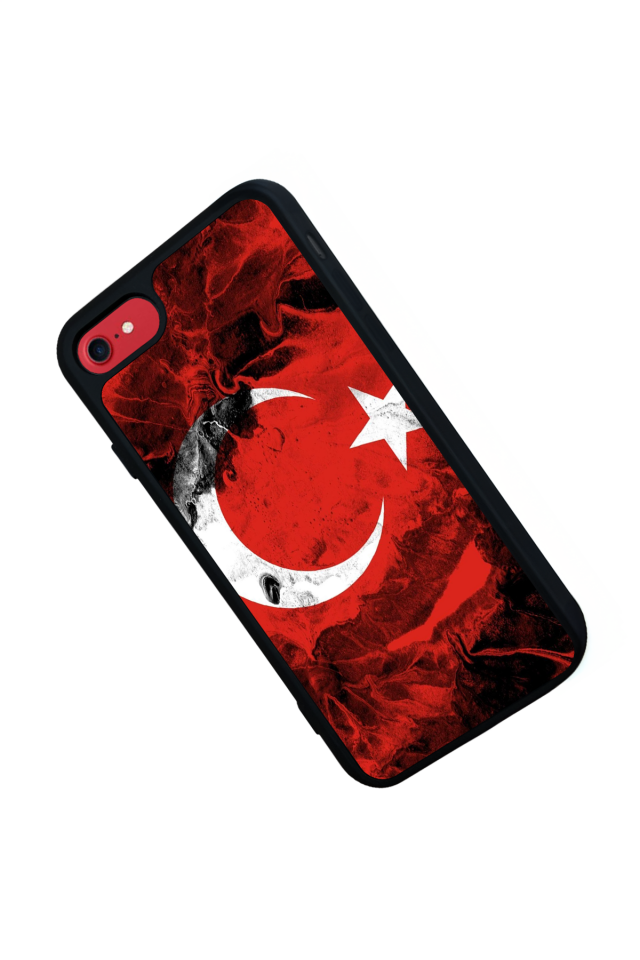 iPhone SE Uyumlu Türk Bayragi Tasarımlı Glossy Premium Kılıf