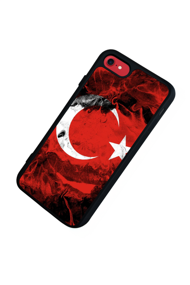 iPhone SE Uyumlu Türk Bayragi Tasarımlı Glossy Premium Kılıf