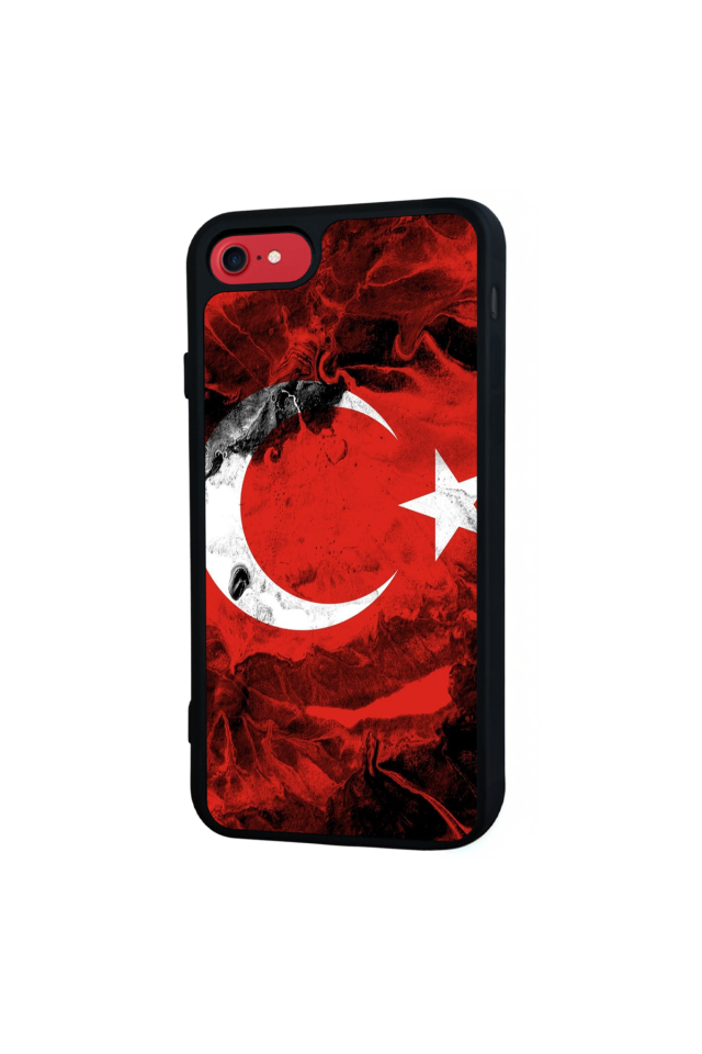 iPhone SE Uyumlu Türk Bayragi Tasarımlı Glossy Premium Kılıf