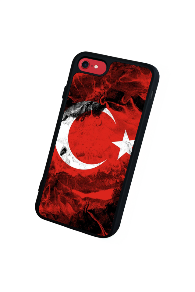 iPhone SE Uyumlu Türk Bayragi Tasarımlı Glossy Premium Kılıf