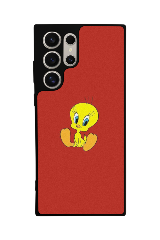 Samsung Galaxy S22 Ultra Uyumlu Tweety Tasarımlı Glossy Premium Kılıf