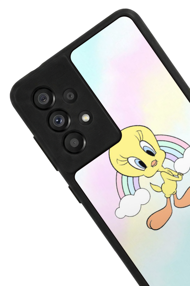 Samsung Galaxy A73 Uyumlu Tweety Tasarımlı Glossy Premium Kılıf