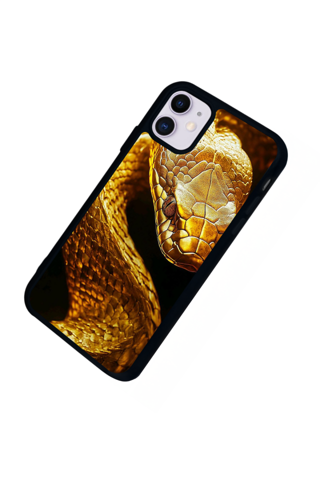 iPhone 11 Uyumlu Yılan Tasarımlı Glossy Premium Kılıf