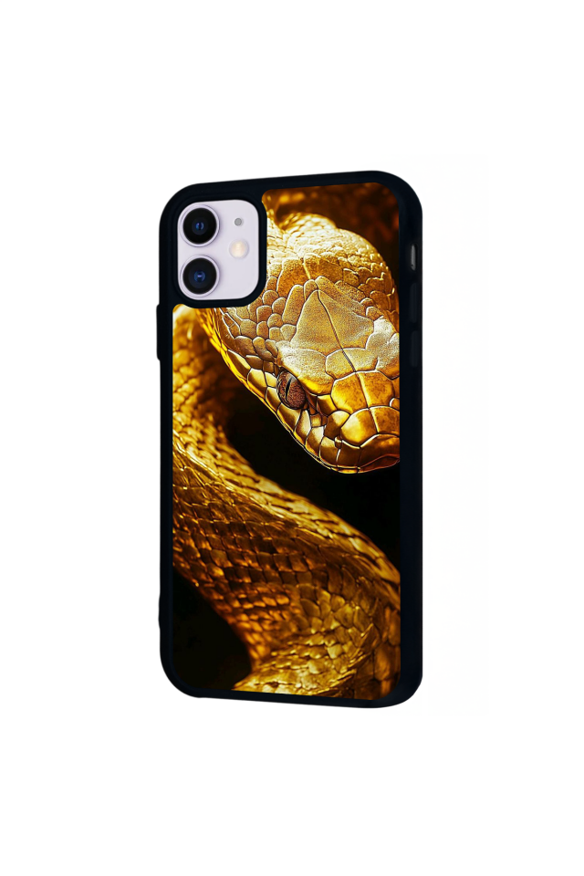 iPhone 11 Uyumlu Yılan Tasarımlı Glossy Premium Kılıf