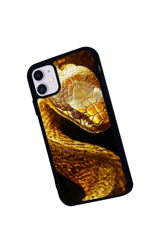 iPhone 11 Uyumlu Yılan Tasarımlı Glossy Premium Kılıf