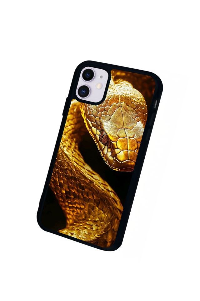 iPhone 11 Uyumlu Yılan Tasarımlı Glossy Premium Kılıf
