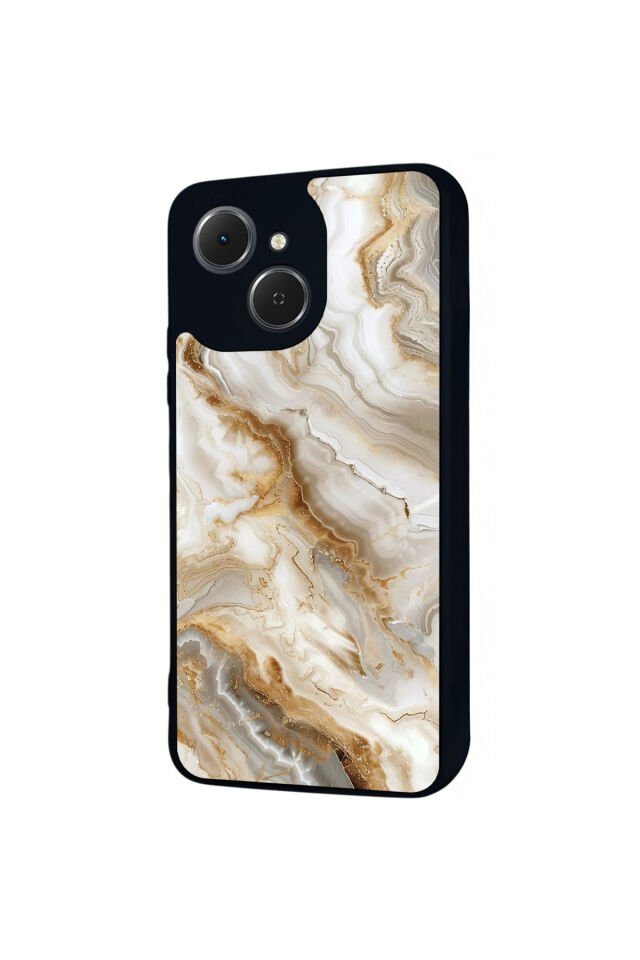 Tecno Spark 40C Uyumlu Mermer Marble Tasarımlı Glossy Premium Kılıf