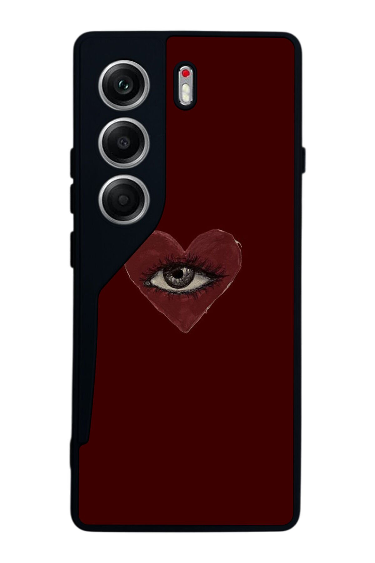 Tecno Camon 40 Uyumlu Kalp Love Tasarımlı Glossy Premium Kılıf