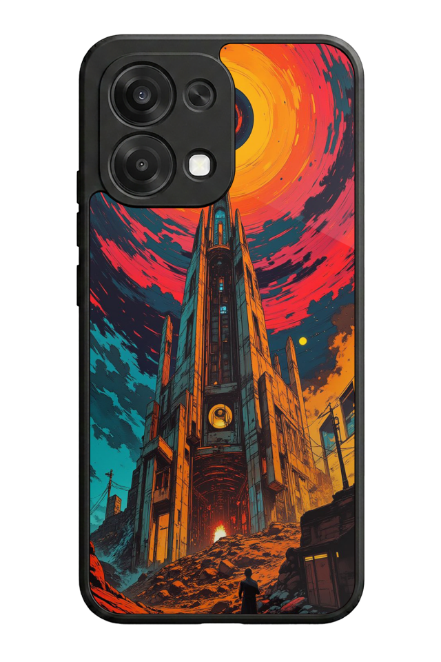 Oppo A6 Pro Uyumlu Abstract Tasarımlı Glossy Premium Kılıf