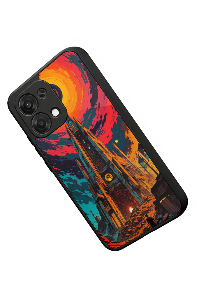 Oppo A6 Pro Uyumlu Abstract Tasarımlı Glossy Premium Kılıf