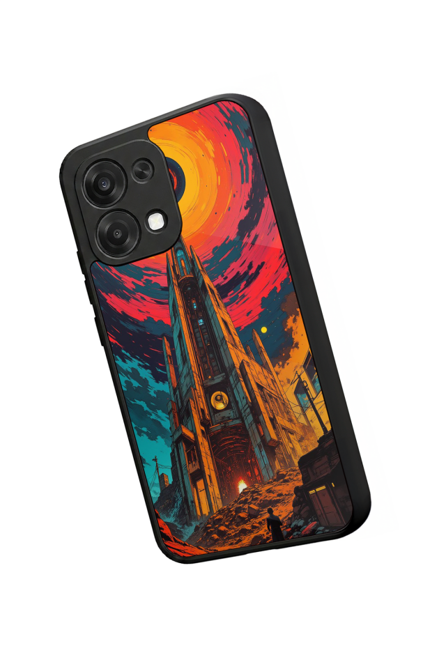 Oppo A6 Pro Uyumlu Abstract Tasarımlı Glossy Premium Kılıf