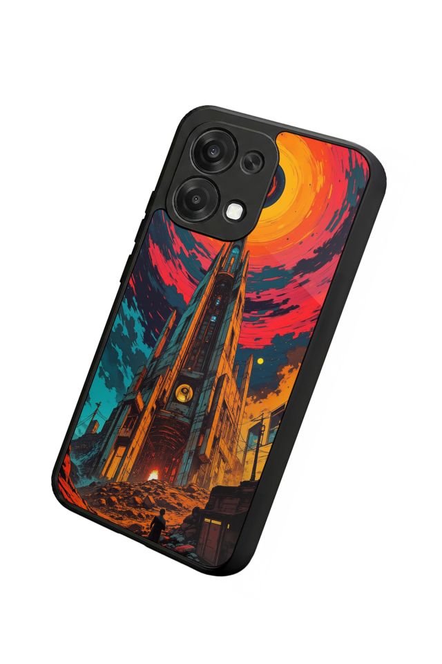 Oppo A6 Pro Uyumlu Abstract Tasarımlı Glossy Premium Kılıf