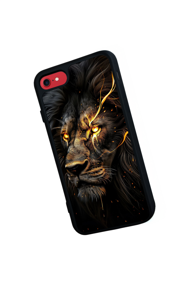 iPhone 8 Uyumlu Aslan Tasarımlı Glossy Premium Kılıf
