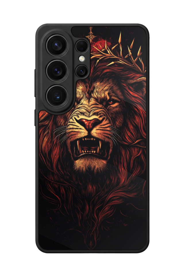 Samsung Galaxy S26 Ultra Uyumlu Aslan Tasarımlı Glossy Premium Kılıf