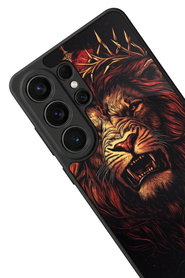 Samsung Galaxy S26 Ultra Uyumlu Aslan Tasarımlı Glossy Premium Kılıf