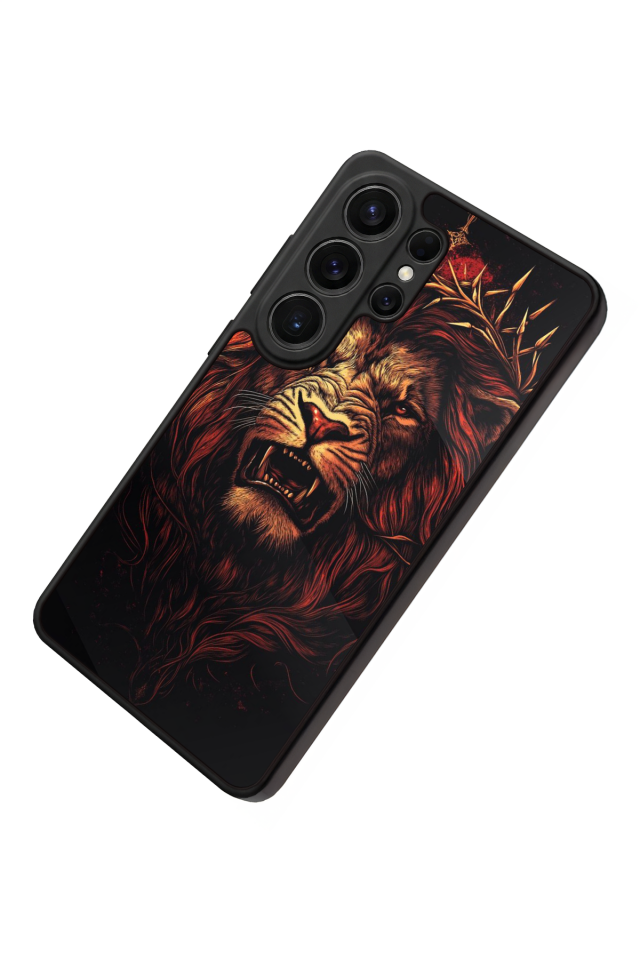 Samsung Galaxy S26 Ultra Uyumlu Aslan Tasarımlı Glossy Premium Kılıf