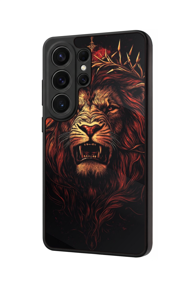 Samsung Galaxy S26 Ultra Uyumlu Aslan Tasarımlı Glossy Premium Kılıf