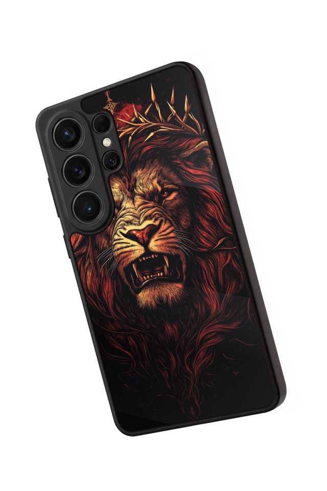 Samsung Galaxy S26 Ultra Uyumlu Aslan Tasarımlı Glossy Premium Kılıf