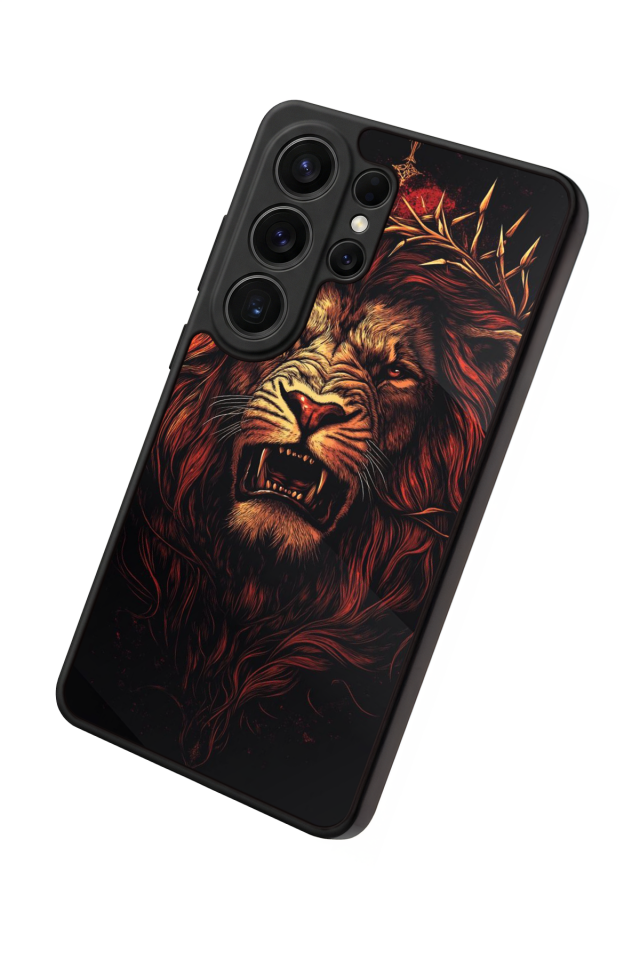 Samsung Galaxy S26 Ultra Uyumlu Aslan Tasarımlı Glossy Premium Kılıf