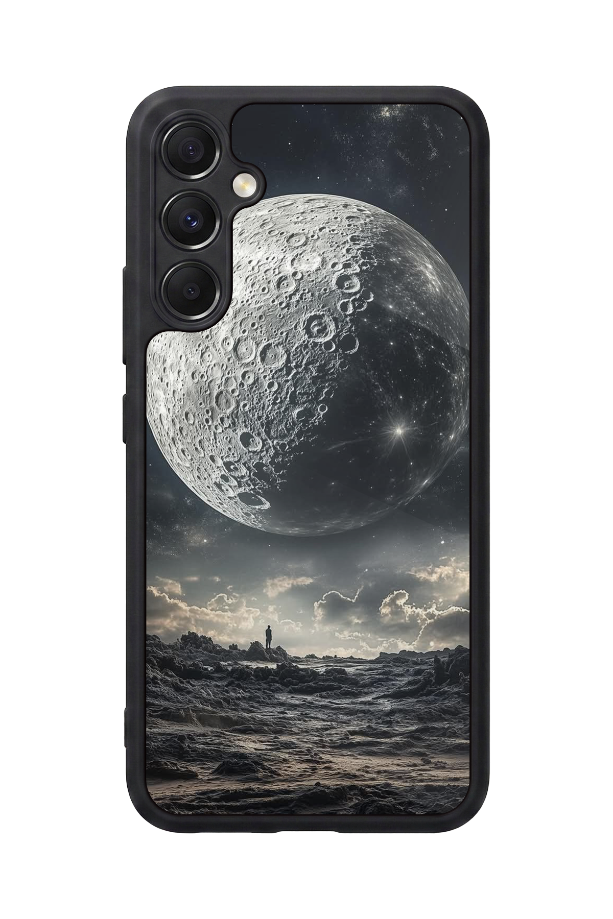 Samsung Galaxy M34 Uyumlu Ay Tasarımlı Glossy Premium Kılıf