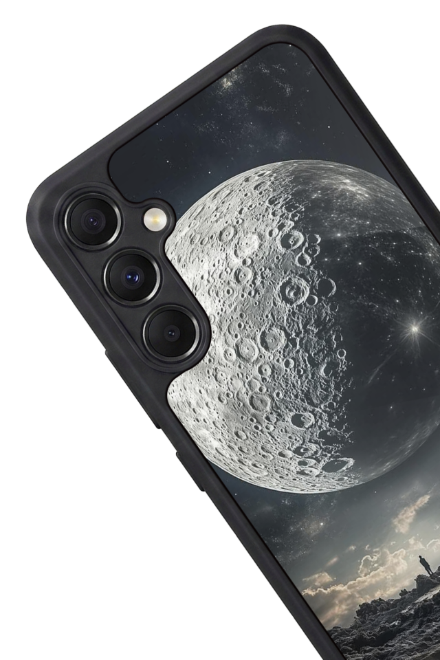 Samsung Galaxy M34 Uyumlu Ay Tasarımlı Glossy Premium Kılıf