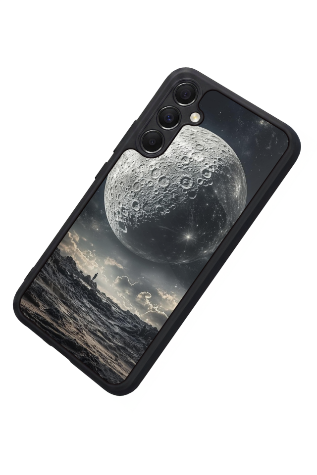 Samsung Galaxy M34 Uyumlu Ay Tasarımlı Glossy Premium Kılıf