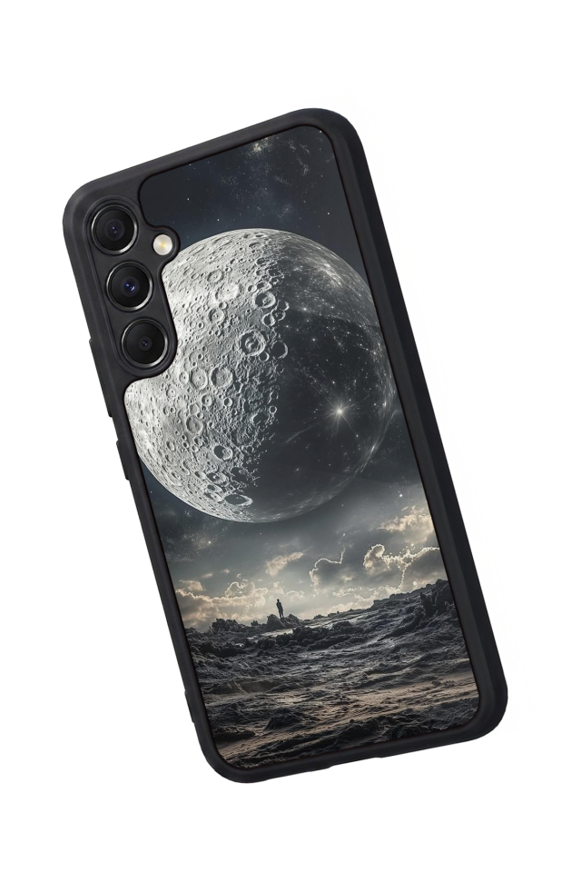 Samsung Galaxy M34 Uyumlu Ay Tasarımlı Glossy Premium Kılıf