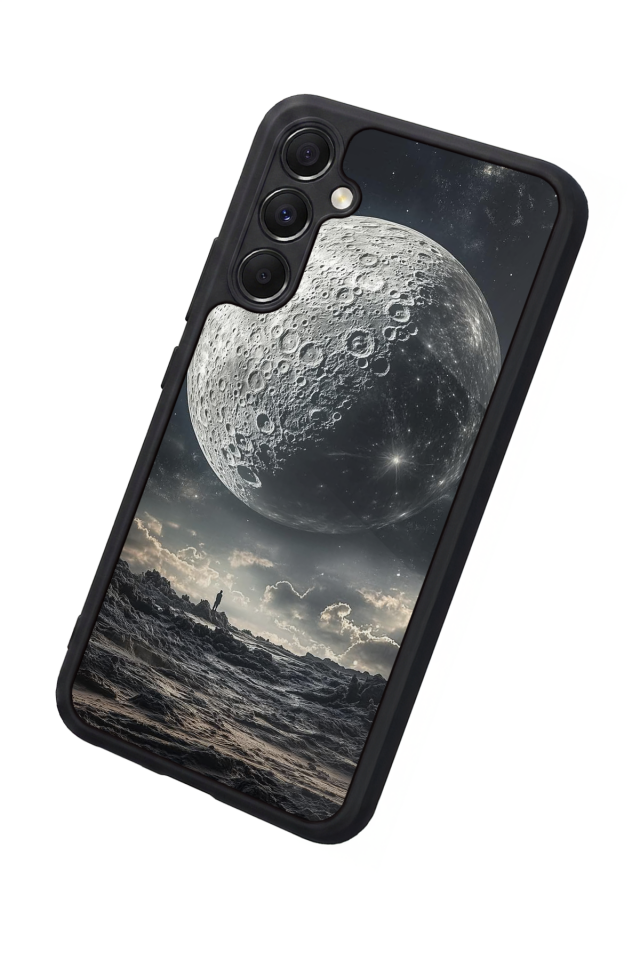 Samsung Galaxy M34 Uyumlu Ay Tasarımlı Glossy Premium Kılıf