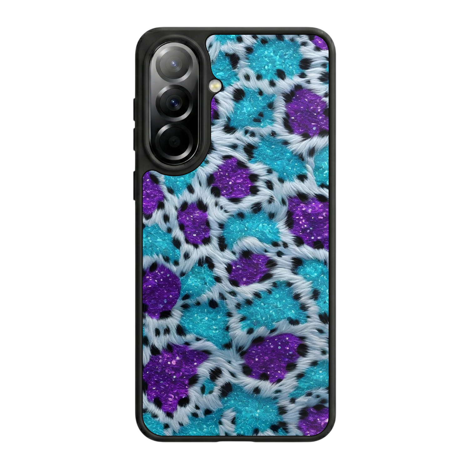 Samsung Galaxy A37 Uyumlu Hologram Leopar Tasarımlı Glossy Premium Kılıf