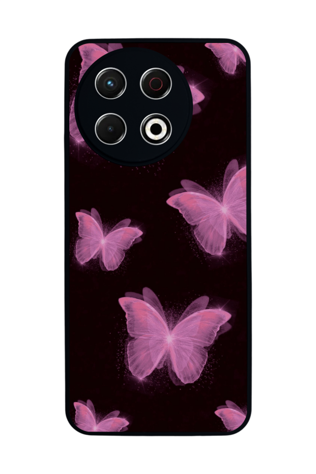 Tecno Spark 30 Pro Uyumlu Kelebek Tasarımlı Glossy Premium Kılıf