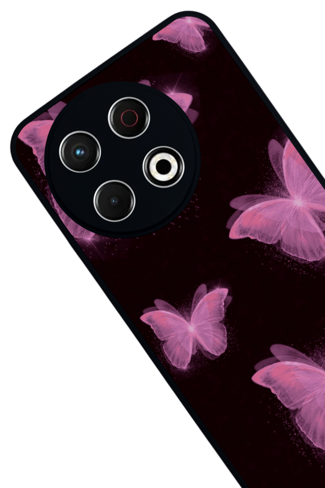 Tecno Spark 30 Pro Uyumlu Kelebek Tasarımlı Glossy Premium Kılıf