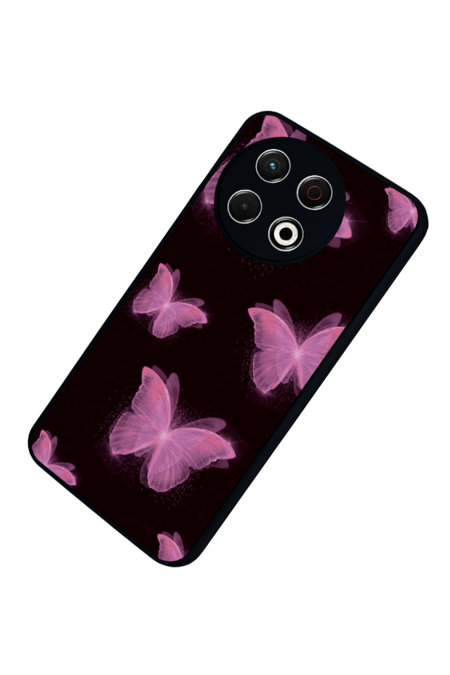 Tecno Spark 30 Pro Uyumlu Kelebek Tasarımlı Glossy Premium Kılıf