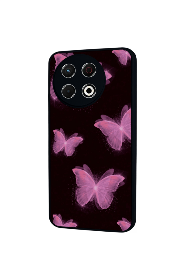 Tecno Spark 30 Pro Uyumlu Kelebek Tasarımlı Glossy Premium Kılıf