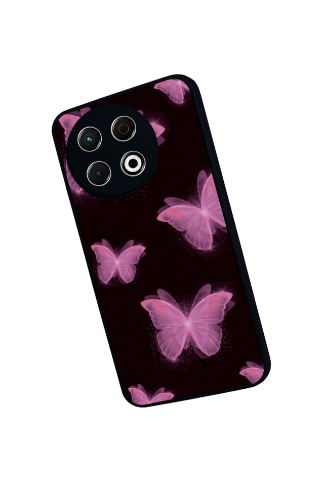 Tecno Spark 30 Pro Uyumlu Kelebek Tasarımlı Glossy Premium Kılıf