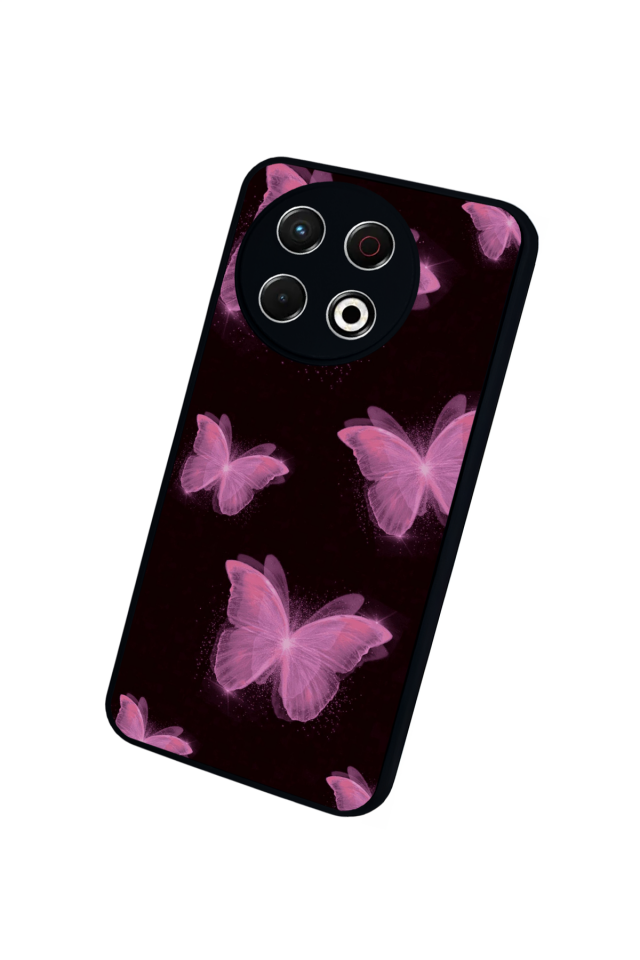 Tecno Spark 30 Pro Uyumlu Kelebek Tasarımlı Glossy Premium Kılıf
