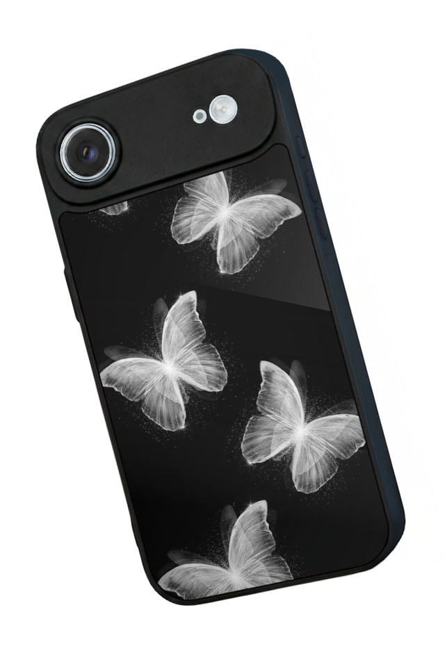 iPhone 17 Air Uyumlu Kelebek Tasarımlı Glossy Premium Kılıf