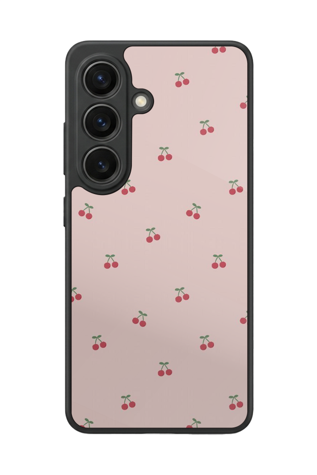 Samsung Galaxy S26 Uyumlu Kiraz Tasarımlı Glossy Premium Kılıf