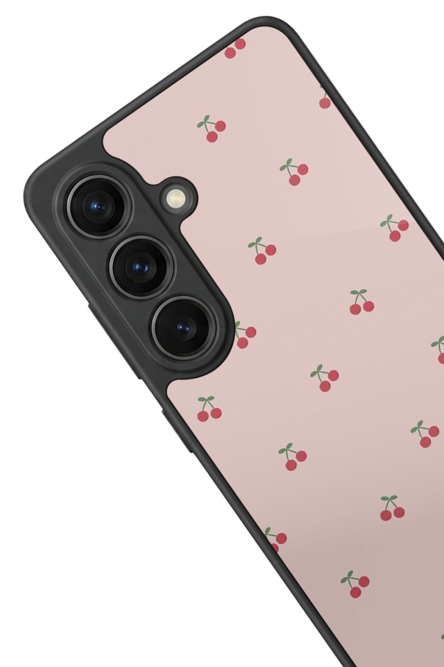 Samsung Galaxy S26 Uyumlu Kiraz Tasarımlı Glossy Premium Kılıf