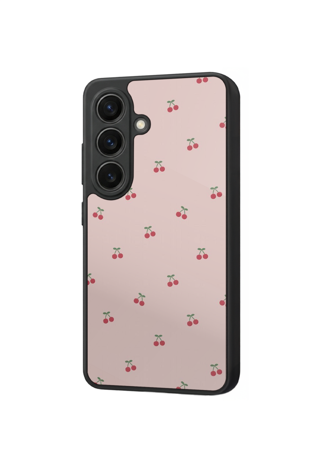 Samsung Galaxy S26 Uyumlu Kiraz Tasarımlı Glossy Premium Kılıf