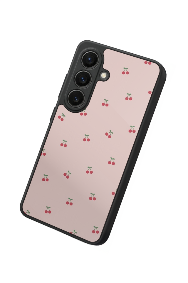 Samsung Galaxy S26 Uyumlu Kiraz Tasarımlı Glossy Premium Kılıf