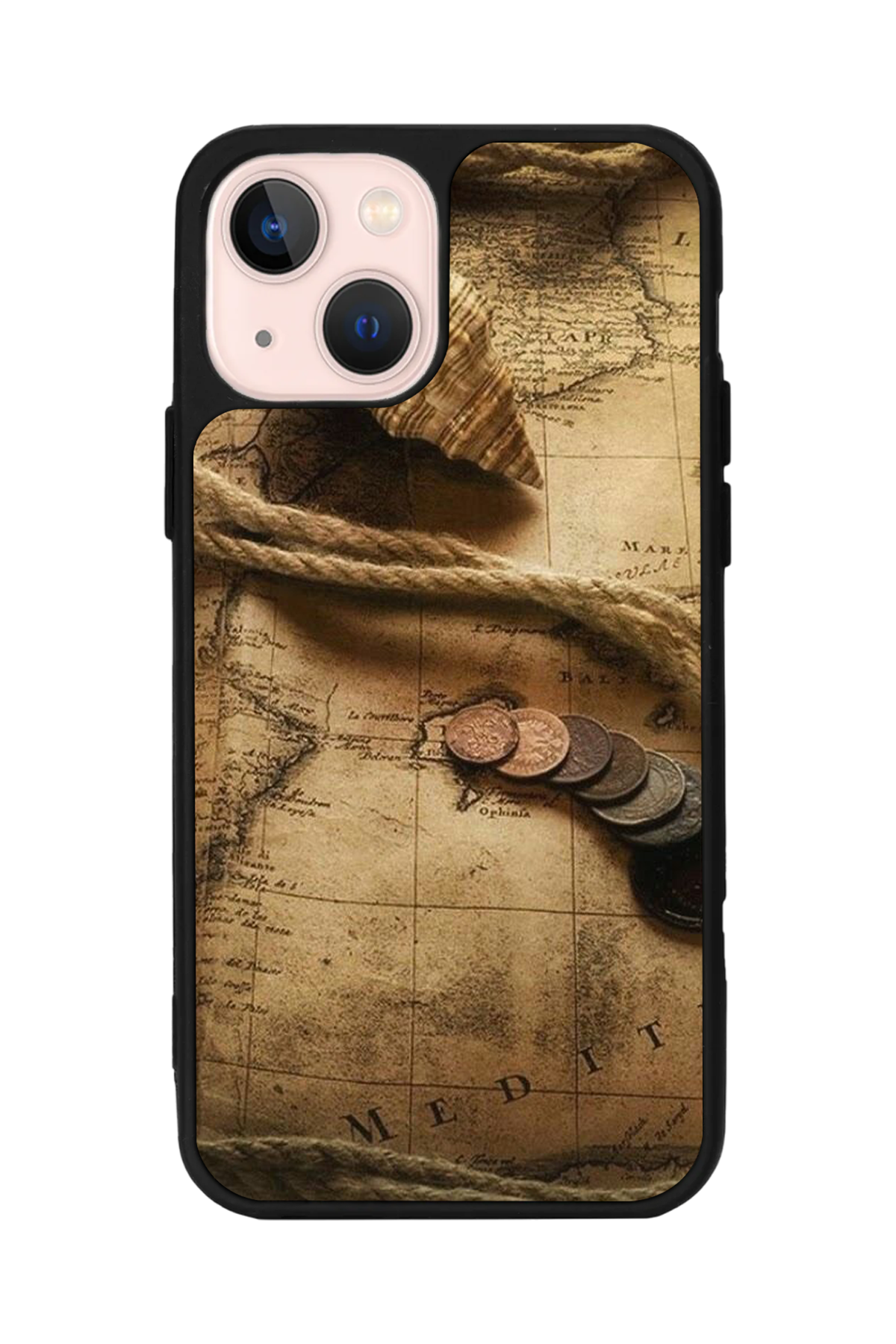 iPhone 15 Uyumlu Pusula Tasarımlı Glossy Premium Kılıf