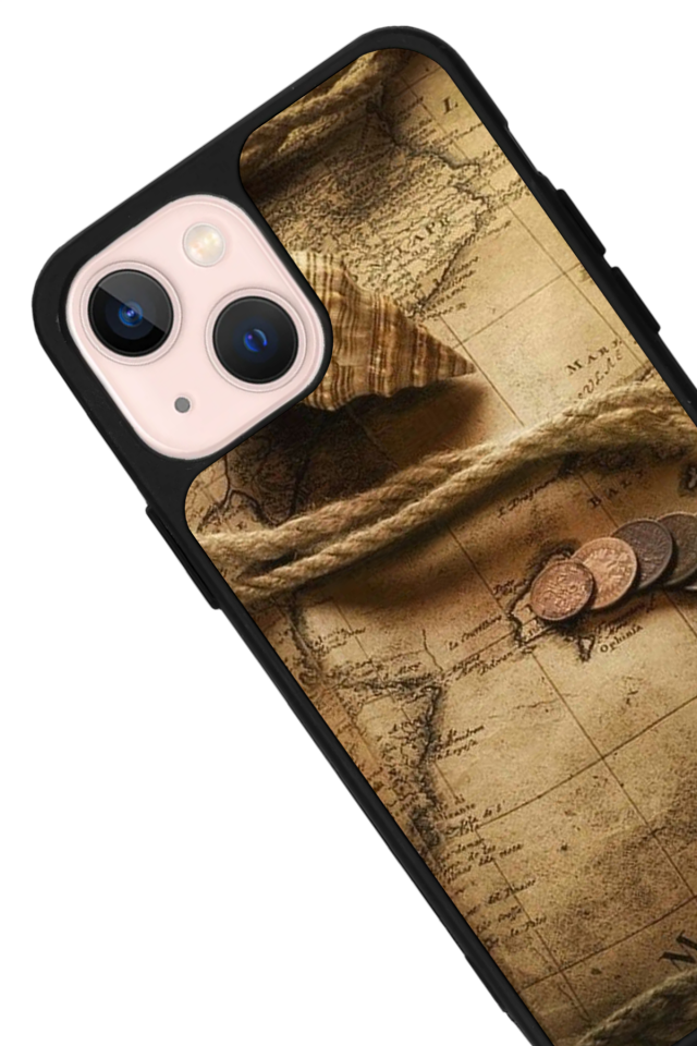 iPhone 15 Uyumlu Pusula Tasarımlı Glossy Premium Kılıf