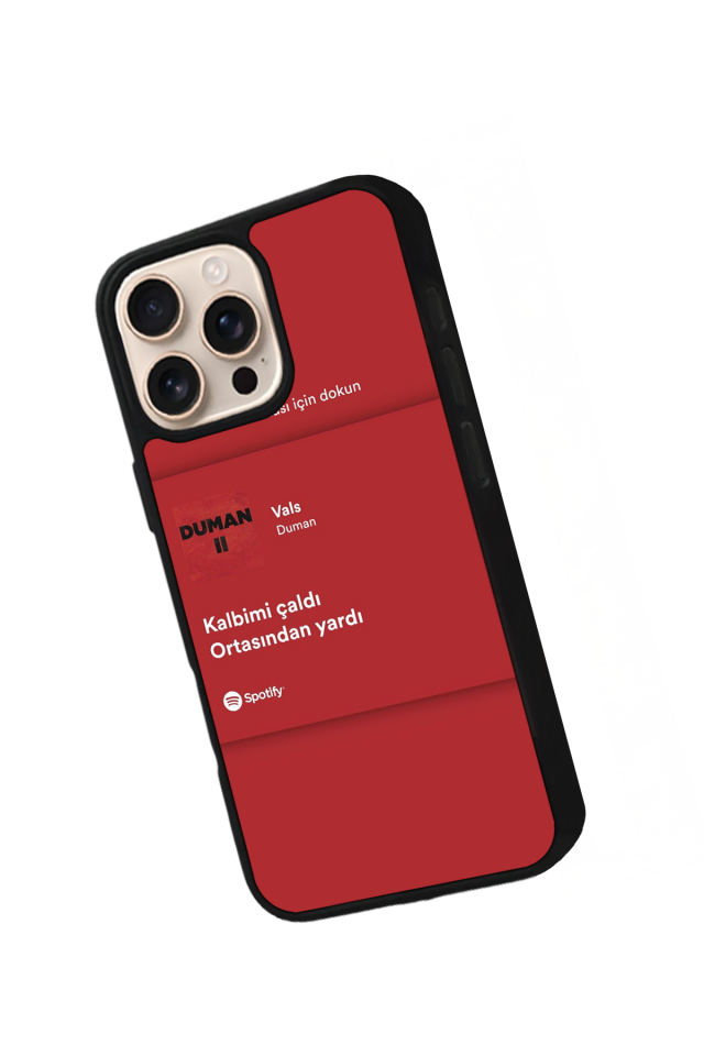 iPhone 16 Pro Uyumlu Sarki Sozleri Tasarımlı Glossy Premium Kılıf